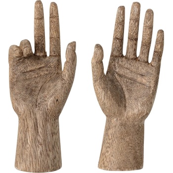 Bloomingville Комплект от 2 статуетки от мангово дърво Деко, височина 13 см Teis - Bloomingville (82050229)