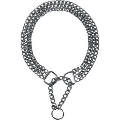 TRIXIE Semi - Choke Chain Chromed Triple Row - Троен метален нашийник тип душач за кучета 65см / 2.5 см