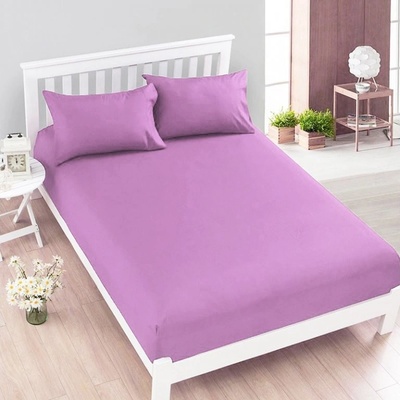 Pragati Fashion Jersey prostěradlo světle fialové 180x200