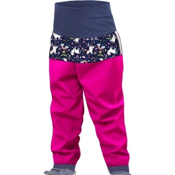 Unuo batolecí letní softshellové kalhoty Jednorožci fuchsiová