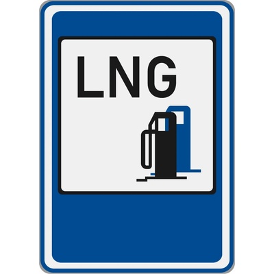 Dopravní značka IJ7-410 Čerpací stanice LNG