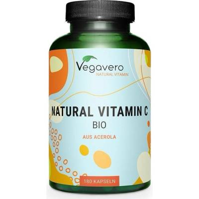 Vegavero Natural Vitamin C, 180 капсули, Vegavero (VV-VITA-124)