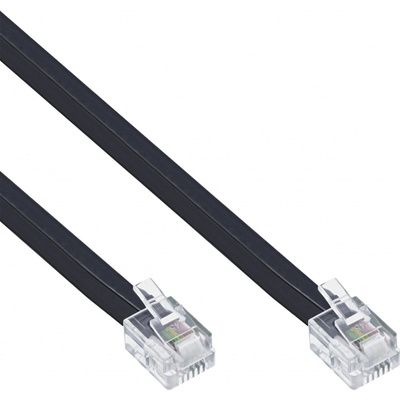 InLine 18849 telefonní s konektory RJ12 6/6 20m černý