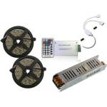 Комплект 10m LED лента RGB 60 LED/м с RF контролер, 12.5 A захранване + подарък конектори (1136)