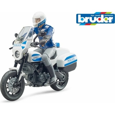 Bruder BWORLD policajný motocykel Ducati Scrambler s jazdcom