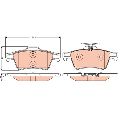 TRW Sada brzdových platničiek kotúčovej brzdy GDB2086