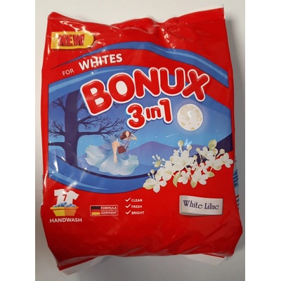Bonux Whites 3v1 White Lilac prací prášok na ručné pranie 400 g 7 PD