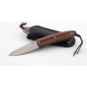 lionSTEEL 8800 ST OPERA / Джобно ножче с острие от стомана D2 и дръжка от екзотична дървесина Santos - кафяво (LION0225)