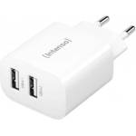 Intenso W24AA 2x USB-A захранващ адаптер, бял 7802412 (7802412)