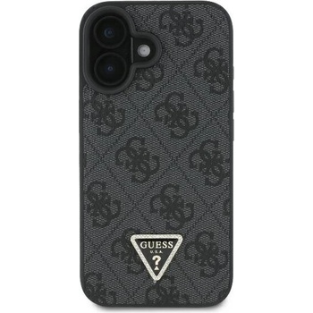 GUESS Предпазен калъф, Guess, 4G Triangle, за iPhone 16, черен