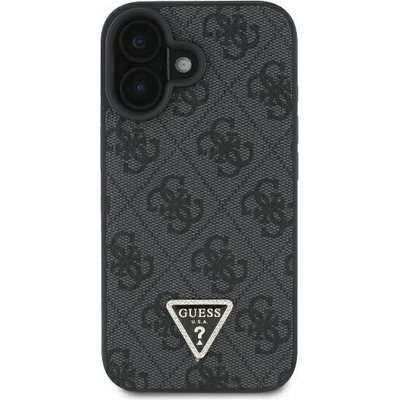 GUESS Предпазен калъф, Guess, 4G Triangle, за iPhone 16, черен