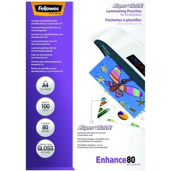 Fellowes Ламиниращо фолио FELLOWES A/4 SuperQuick 80 микрона гланц 100/cm 5440001 (5440001)
