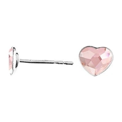 Nubis stříbrné se srdcem Crystals from Swarovski Rosaline NB 0203 RO