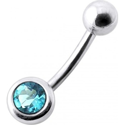 Šperky4U stříbrný piercing do pupíku se zirkonem BP01024-Q – Zboží Dáma