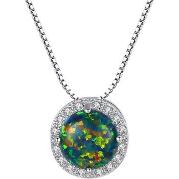 Silenti Jewelry Сребърно колие "Надмощие" - Зелен