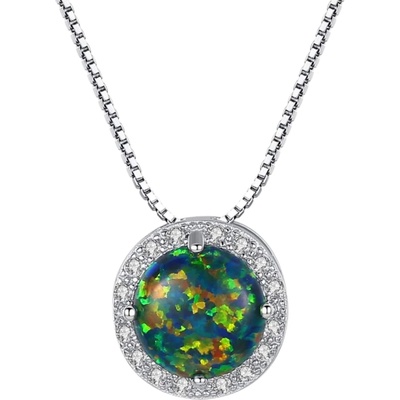 Silenti Jewelry Сребърно колие "Надмощие" - Зелен