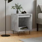 vidaXL Нощно шкафче бетонно сиво 40x35x50 см инженерно дърво (830724)