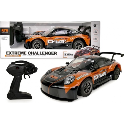 Artyk Oranžové RC auto s osvetlenou karosériou 2,4 GHz 1:8