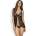Obsessive 877-BAB-1 Babydoll & Thong Black L/XL