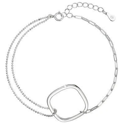 Pavona stříbrný náramek kostička s mini zirkonkem 13036.1