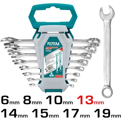 TOTAL Комплект комбинирани ключове TOTAL Industrial, SW 6 - 19 мм, 8 части (TL IND THT102286-I)