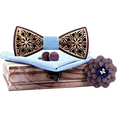 HARAHU Комплект Папийонка с брошка - Син kp30915 (30915)