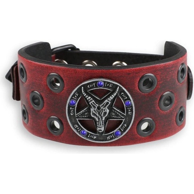 Leather & Steel Fashion náramek unisex red LSF1 59-b