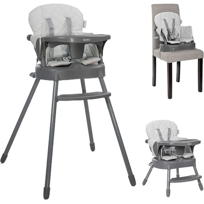 Lorelli Столче за хранене 3 в 1 Lorelli - Siesta, Grey Leather (10100532506)