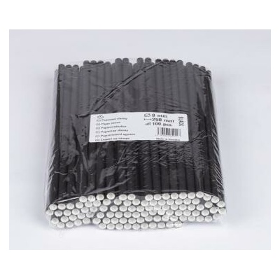 JUMBO papierová 25 cm 8 mm čierne 100 ks