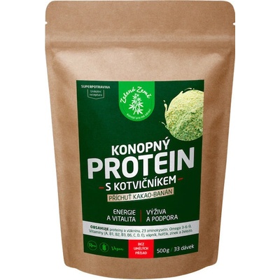 Zelená země Konopný proteín s kotvičníkom 500 g