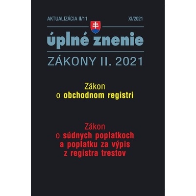 Aktualizácia II/11 - Obchodný register - Poradca s.r.o.