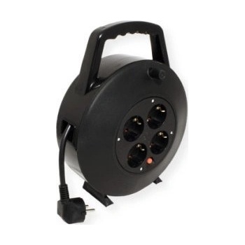 Bachmann Удължител, Bachmann, Пластмаса, 4 изхода, 10m, 1200W/3500W, Черен (393.002 ) (393.002)