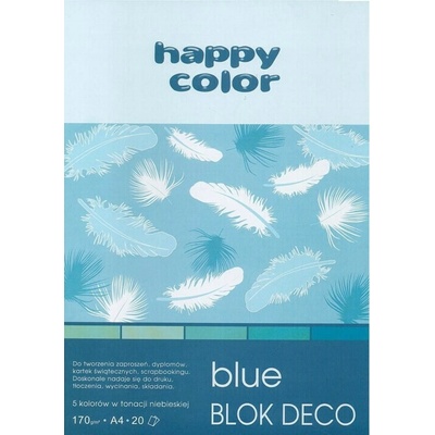 Blok Happy Color Deco Blue A4 170 g 20 listů