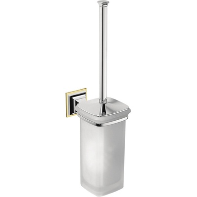 CB Portofino B3207 + B3200OZ WC kefa so závesnou nádobou a podložkou Chróm lesklý Zlatá