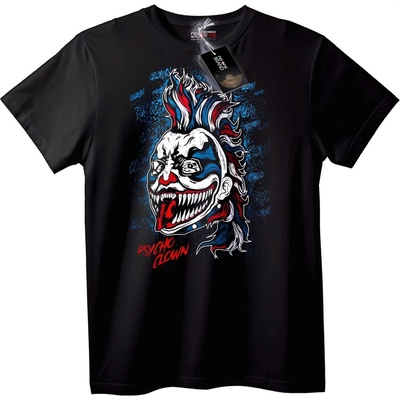 NOONEBRAND Тениска Psycho Клоун - XS, White