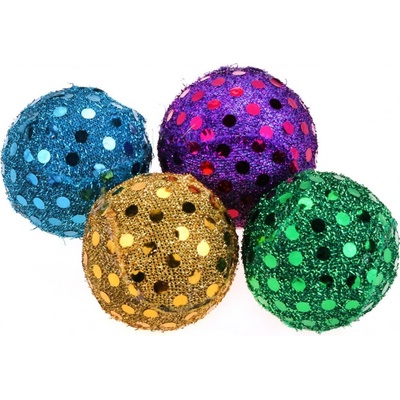 Olala Pets Míček Disco třpytky 4 cm 4 ks