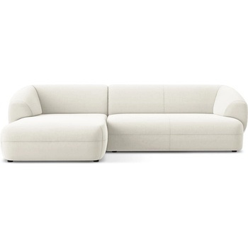 makamii Бял кадифен ъглов диван (ляв ъгъл) Moana - Makamii (MOANA_LC_M_1_P1_C1)