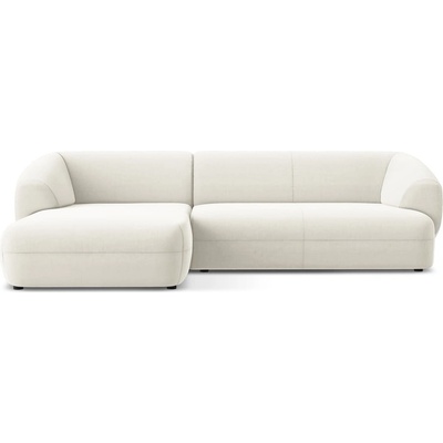 makamii Бял кадифен ъглов диван (ляв ъгъл) Moana - Makamii (MOANA_LC_M_1_P1_C1)