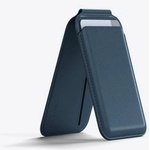 Satechi Vegan-Leather Magnetic Wallet Stand (iPhone 12/13/14/15 all models) - Dark Blue (ST-VLWB) - iStore
