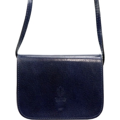 Tmavěpevná kožená crossbody kabelka Florence 43 modrá