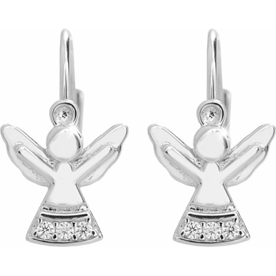 JSB Bijoux Malý anjelik s Kubickými zirkónmi Crystal 92400573cr (Ag 925/1000, 1,7 g)