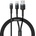 Baseus Кабел Baseus Cafule USB + USB-C to Lightning Cable PD 18W (CATKLF-ELG1), от USB A(м), USB C(м) към Lightning(м), 1.2m, 18W, черен (CATKLF-ELG1 / 47271)