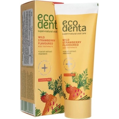 Ecodenta Kids pre deti s vôňou lesný jahôd a extraktom z mrkvy 75 ml