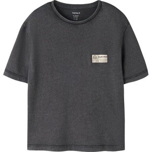 NAME IT Детска тениска Name it Kid's Fandel S/S Top T-shirt - Black / Pure Cashmere Patch - размер 104 (EU) (704-6375-0113)