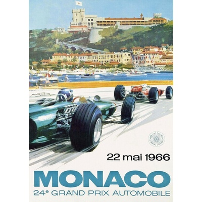 Plagát, Obraz - 1966 MONACO Grand Prix Racing, 30 × 40 cm