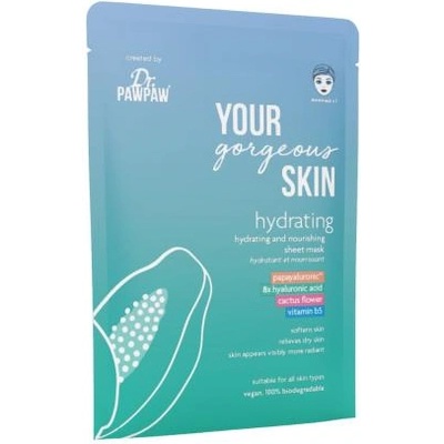 Dr. PAWPAW Your Gorgeous Skin Hydrating Sheet Mask хидратираща и подхранваща маска за лице 25 ml за жени