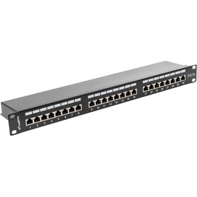 Lanberg patch panel 24 port 1U CAT. 5E shielded, black (PPS5-1024-B)
