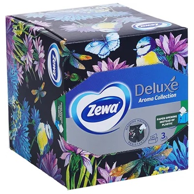 Zewa Deluxe Aroma box 3пластови кърпички за лице 60бр (Z-892110)