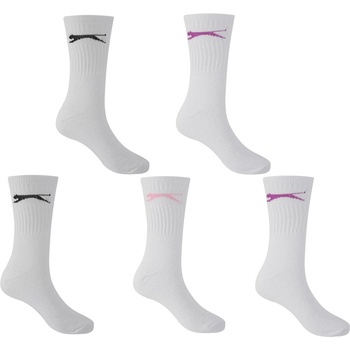 Image 1 of Slazenger Дамски чорапи Slazenger 5 Pack Crew Socks Ladies - White