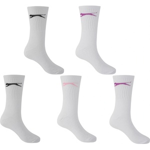 Slazenger Дамски чорапи Slazenger 5 Pack Crew Socks Ladies - White